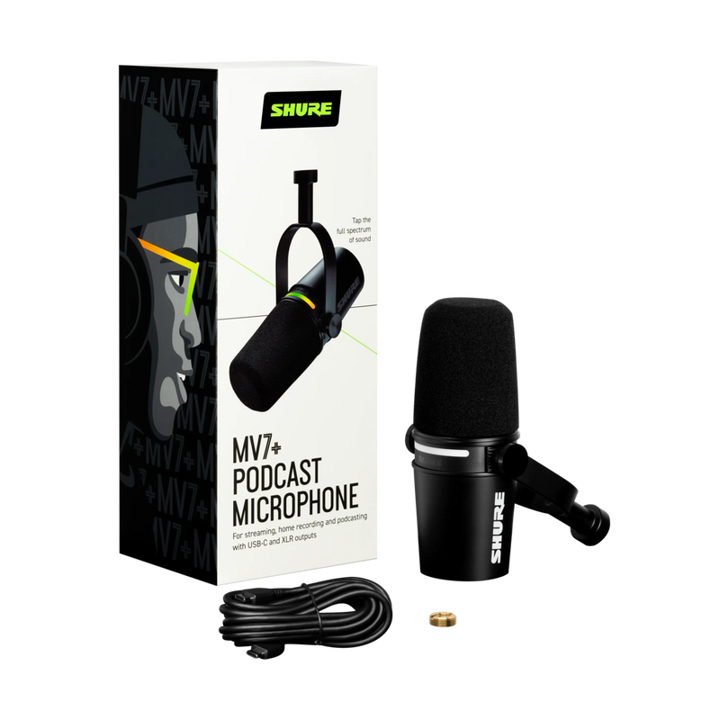 SHURE MV7+ XLR/USB MICROPHONE