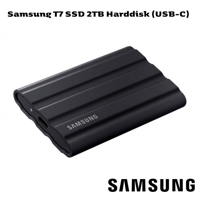 SAMSUNG T7 SHIELD SSD 2TB HARDDISK (BLACK)