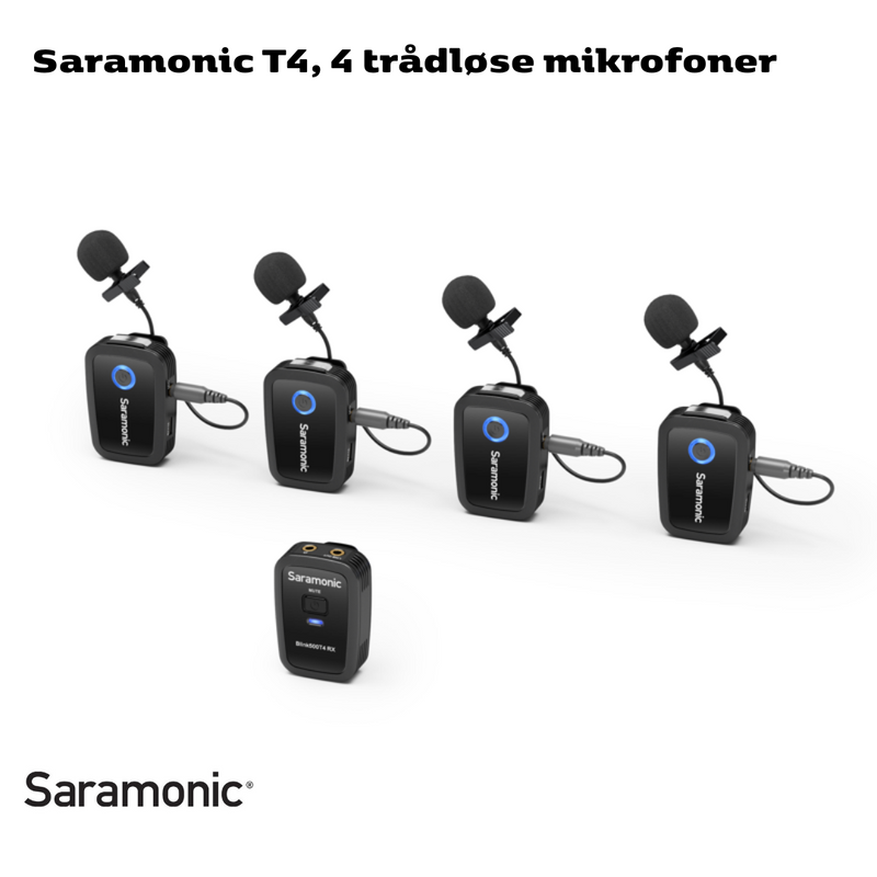 SARAMONIC BLINK 500 T4. 4 TRÅDLØSE MIKROFONER